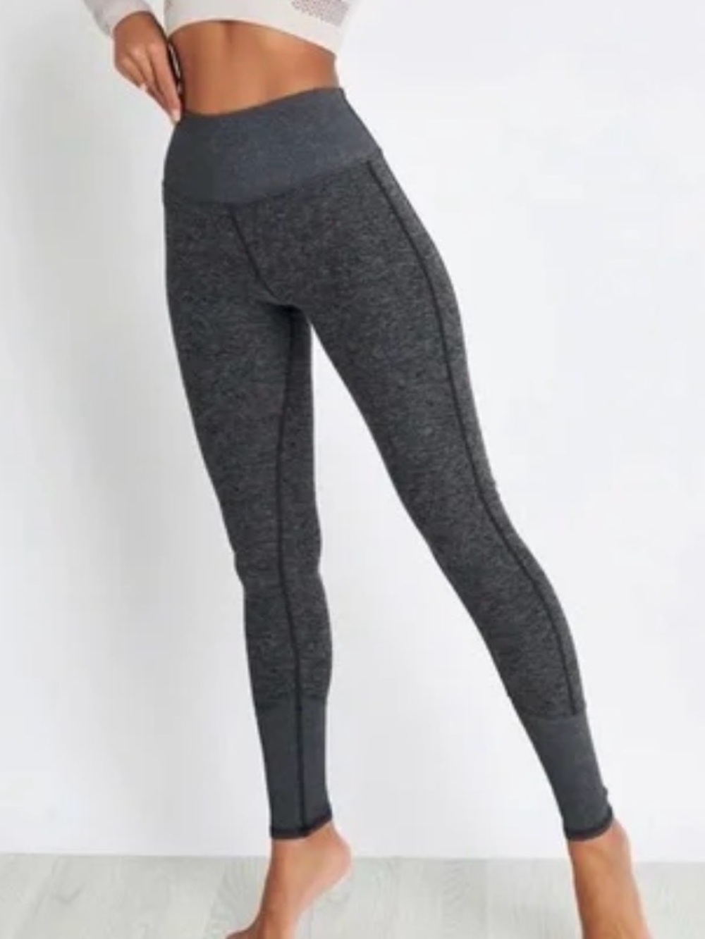 ALO Yoga Women's Gray High-Waist Seamless Leggings - Picture 6 of 6
